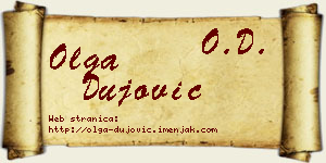 Olga Dujović vizit kartica
